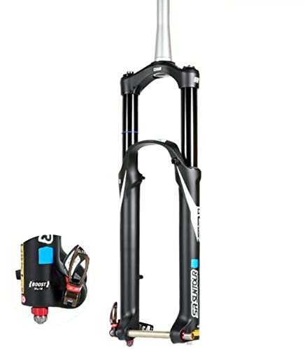 ZECHAO 15mm Achse MTB Fahrradgabel,27.5 29 Zoll Rebound Anpassen Scheibenbremse 1-1/2 170mm Federweg Stoßdämpfer Feder Vordergabel Fahrrad Federgabel (Color : Tapered Manual Lock, Size : 27.5inch)