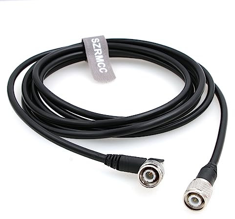 SZRMCC Cavo antenna GPS TNC a TNC maschio ad angolo retto Cavo di prolunga RG223 Cavo coassiale schermato a bassa perdita da 50 ohm Nero (20m)
