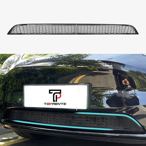 TOPABYTE Front Grill Mesh for Tesla Model Y 2020-2024 Bumper Grille Grid Inserts, ABS Front Air Inlet Vent Grille Cover Replacement Accessories