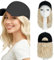 SEGO Wig Cap mit Haaren Extension mit Baseballmütze BOB Perücke Haarverlängerungen Gewellt Haarteil wie Echthaar Damen 20 cm Blond
