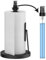 Manduoye 2 in 1 Paper Towel Holder with Spray Bottle, Paper Towel Holder One-Handed Operation with Non Slip Weighted Base, Paper Towel Holder Countertop for Kitchen and Bathroom (Black)