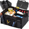 Retoo Auto Kofferraumtasche faltbar, Kofferraum-Organizer, Auto Faltbox, Klappbox, Autobox Tasche Auto, Kofferraum Organizer, stabil Autotasche, Kofferraumbox, Einkaufstasche mit 3 Fächern