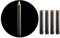 Novaliv Stabkerzen LED mit Timer GRAU 4 Stück Indoor 6 Stunden - ECHTWACHS 15cm Höhe für Kerzen 2,2cm Durchmesser 2 AAA Batterien notwendig LED Stabkerzen flackernde Flamme bewegliche Flamme Licht