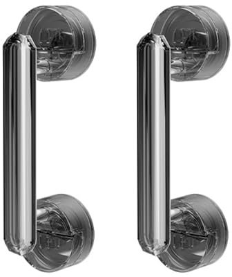 DFZHiuat Große Glastür- und Fenstergriffe, Sicherheits-Saugnapf-Griffe, Badezimmer-Schiebetüren, Saugnäpfe, Duschhaltegriffe, Schränke, Kleiderschränke, nicht poröse Absorptionsgriffe, Grau