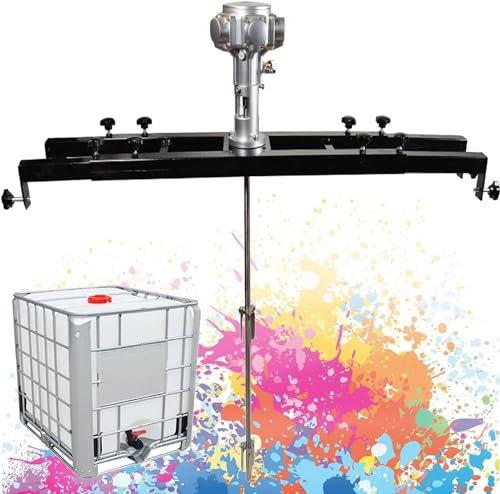JIANGSS Pneumatisches Rührwerk für IBC-Tank, Farbrührwerk, IBC-Luftrührwerk, pneumatischer Mischer, pneumatischer Tankmischer 1000 l, klappbarer Propeller mit Halterung,Small