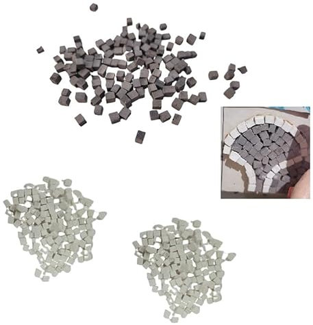 BLUSUPERSHOP CAZZIMBOCCHI Lavastein und 130 weiße Marmorsteine 4 x 4 mm ca. 4 x 4 mm Boden für Pastori Krippe Miniaturen zum Bau von Wänden Wänden Böden