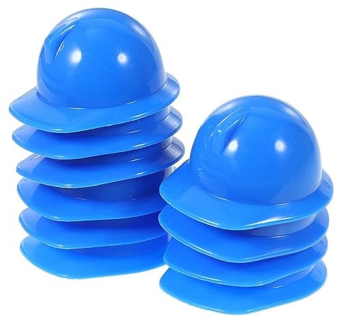 VICASKY 20pcs Mini Safety Hats Miniature Bottle Topper Hats for Party Mini Construction Hard Hat