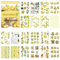 Vintage Series Stickerbuch – Zitronen-Serie PET Vintage Scrapbooking Aufkleber | Floral Vintage Nature Decals für Wasserflasche, Erwachsenen-Stickerbuch