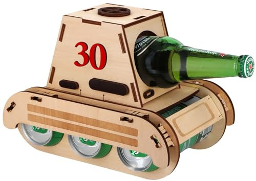 Giftota Lustige 30. Geburtstag Geschenke, TankBierträger Holz, Flaschenträger, Bier Geschenke für Männer, Geschenke zum 30 Geburtstag Mann