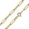 Materia Büroklammer Kette gold - Silber 925 damen Ankerkette K21-50cm
