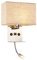 SSNCcNC Appliques murales Minimalisme Liseuse Abat-jour en tissu À l'intérieur Vintage Applique avec interrupteur USB Lampe de chevet Grenier chambre le salon étudier Escaliers E27