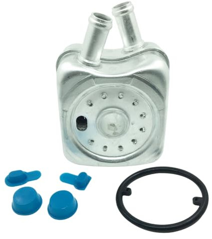 Hajus 1211096 Ölkühler Motoröl 028117021B kompatibel mit A2 A3 A4 A6 TT VW Bus T5 Transporter V Polo 9N P-a-s-s-a-t 3B 3B Golf IV 1J1 1J5 S-h-a-r-a-n T-o-u-r-a-n New Beetle 1995-Heute