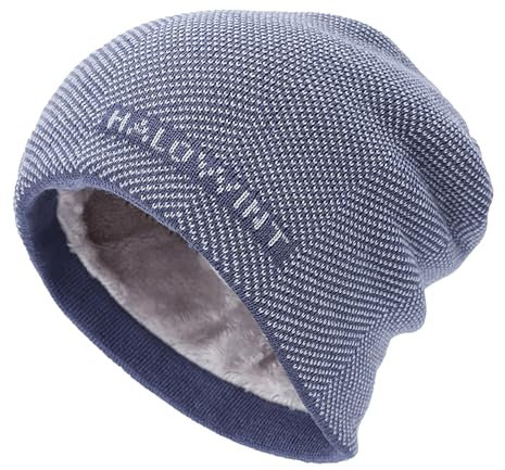 Merino Mütze mit warmem Fleece, Weiche Wintermütze, Stretchy & Bequem, Unisex, Beanie für Damen & Herren Winterkappe Herren Beanie Herren Winter XXL Thermo MüTze Herren Odlo