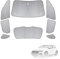 Sonnenschutz Kompatibel mit Audi Q5 FY 2018-2025, 8 PCS Auto Frontscheibe Windschutzscheiben Schutz Set, Internes Thermomatte mit Aufbewahrungstasche, Faltbar Sonnenblende