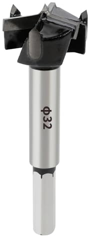 SUQIN Broca Forstner De 32 mm Para Madera, Diámetro De 32 mm, Longitud 90 mm Broca Para Madera De Aleación De 3 Filos Con Vástago Hexagonal De 10 mm Para Taladrar En Plástico Madera Contrachapada