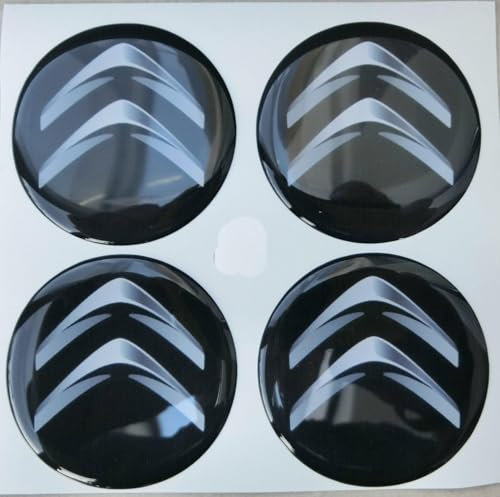 4 Pièces Voiture Cache Moyeux pour Citroen 50MM,Capuchons Centre Roue Moyeu Enjoliveur Jantes Enjoliveurs Résistant Corrosion Accessoires