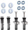 Universal Toilettensitzbolzen und schrauben, 4 Stück Toilettensitz Befestigung Bolzen, Schnellverschluss-Scharnierbefestigungen, Oilettensitz Ersatzteil Kit,Einfach zu installieren (Screws-JS2)