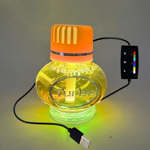 USB LED Beleuchtung + 150ml Set Lufterfrischer beleuchtet 7 Farben für LKW AUTO KFZ HOME (Vanille)