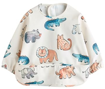 NEXT Baby Standard Esskittel/Ärmellatz Neutral Safari Animals 80-92