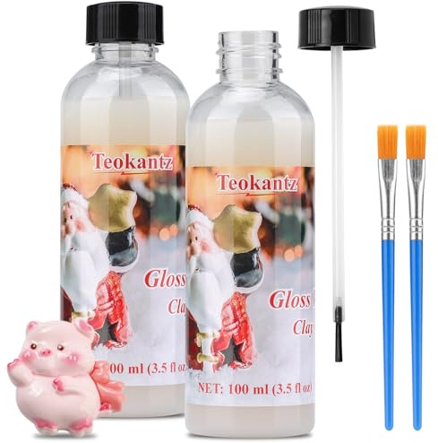 200 ml di smalto per argilla essiccata all'aria, argilla per asciugatura all'aria, vernice per argilla ad asciugatura all'aria, vernice lucida per argilla asciutta all'aria, sculture in gesso, tele