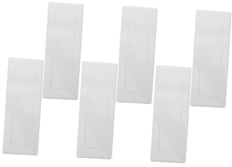 NUOBESTY 6pcs Blank Outlet Cover Plastic Electrical Box Cover Plate Type Wall Plates for Electrical Outlets Safety for Renovation