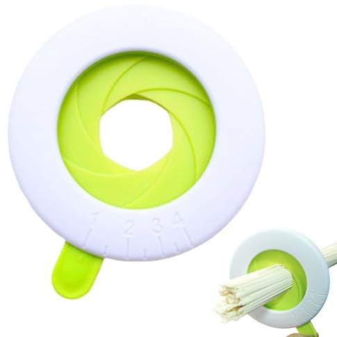 UEKPDM Pasta Measurer, 1-4 Serving Portion Tool, Compact PP | Thick PP Construction, 4 Adjustable Serving Sizes, Rotating Design, Hanging Hole Storage, 11x8.5x2cm, for Spaghetti & Noodles