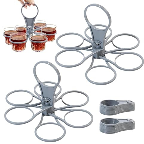 Arvoni 2 Pack Foldable Drinks Carrier, 6-Cup Drinks Carrier Tray Holiday Foldable, Folding Cup Holder with Handle, Ideal for Festivals, Sports and Parties