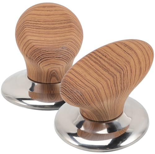 Lurrose 2 pcs Pot Lid Knob Replacement Heat Resistant Pot Lid Handle for Cookware Easy Install Knob for Pots and Pans Saucepan and Frying Pan Lids with Screws