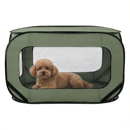 Transportbox Katze Faltbar, Katzen Transportboxen 92 * 52 * 52 cm, Doppeltüren Pop-Up-Katzentransportbox, Oxford Stoff Auto Hundetasche für Katzen & Hunde bis 29.5 kg
