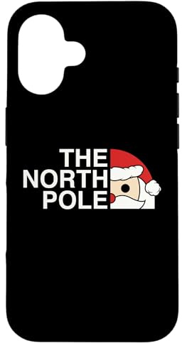 Funny Santa Face Christmas Parody The North Pole Case for iPhone 16