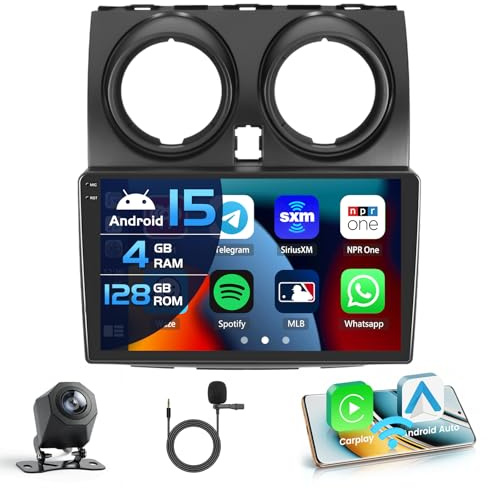 Inefala 4+128G 9'' Android 15 Autoradio per Nissan Qashqai J10 2006-2016