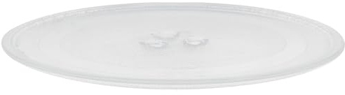 MUELODSIC Mikrowellen Drehteller aus Glas Weiß Ersatz Glasplatte für Einfache Entfernung und Sicheres Erhitzen in Mikrowelle
