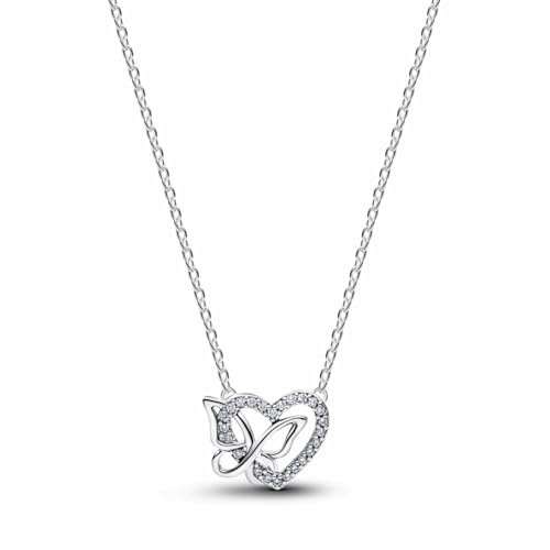PANDORA 394477C01-45 Herz und Schmetterling Halskette