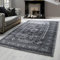 Teppium Kurzflor Teppich Wohnzimmer 240 x 340 cm Grau Vintage Look - Orientteppich Waschbar, Orientalisch Design, Pflegeleicht und Weich - Ideal für Schlafzimmer, Esszimmer und als Küchenteppich