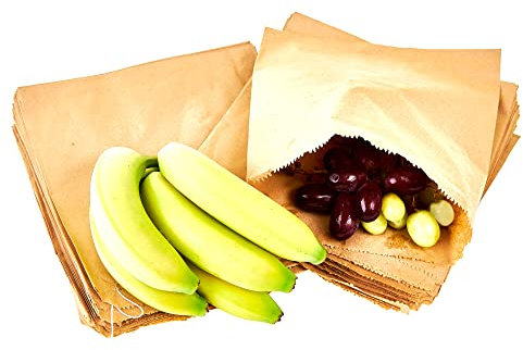 200 Brown Paper Bags, 10 x 10 Inch Craft Bags - Perfect for Food, Sandwiches, Every Occasion