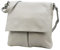 SH Leder Echtleder Umhängetasche Schultertasche Crossover aus Gernarbt Rindleder 26x25cm Kim G182 (Hell Grau)