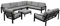 Home Deluxe - Gartenmöbel Set - Rio - Schwarz, Größe: XXL - bestehend aus 1x Hocker, 1x Sessel 1x Sofa, 1x Sofa L-Form - inkl. Kissen I Gartensitzgruppe Gartenlounge Balkonmöbel
