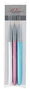 Bella Vida Pack of 3U Nail Brushes (Fine Tip), Standard, Unique