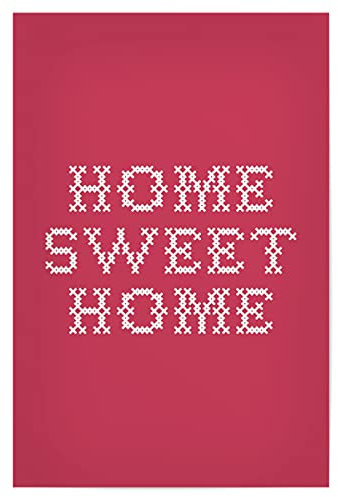 artboxONE Poster 150x100 cm Typografie Sweet Home I Sticken Rosarot - Bild Home Sweet Home Home Sweet Home Hygge