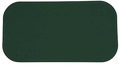 MSV Premium Duschmatte Badematte Badewannenmatte Badewanneneinlage antibakteriell rutschfest mit Saugnäpfen - Dunkelgrün - duftet nach Rosen - ca. 36 x 76 cm - waschbar bei 60° Grad