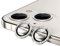 GIOPUEY Camera Protector for iPhone 13, Bling Crystal Diamond Camera Protection Ring, 9H HD tempered glass, iPhone 13 mini Camera Lens Protector - Silver