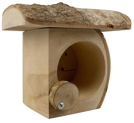 Windhager Peanut Butter Glass Holder for Birds, Attachment for Refilling, Birch Wood, Bird Feeder, Feeding Station for Birds, Peanut Butter House, Weather-Resistant, Durable, 17 x 12 x 16 cm