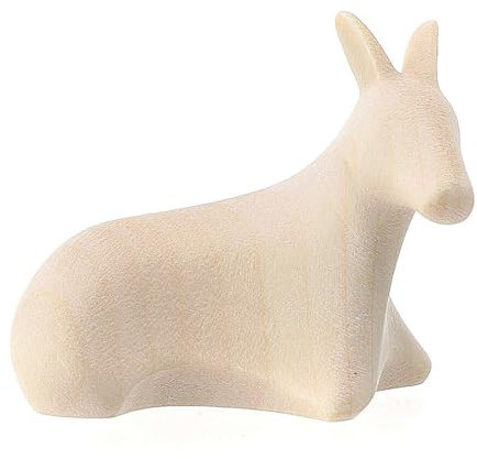 Holyart Stilisierter Esel Naturholz Krippe Ambiente Design 9.5cm