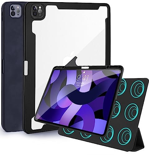 Miieadoo for iPad Case 12.9 inch 5th/4th Generation Protective Cover with Removable Magnetic Cover, Pencil Holder, Intelligent Automatic Sleep/Wake,Black