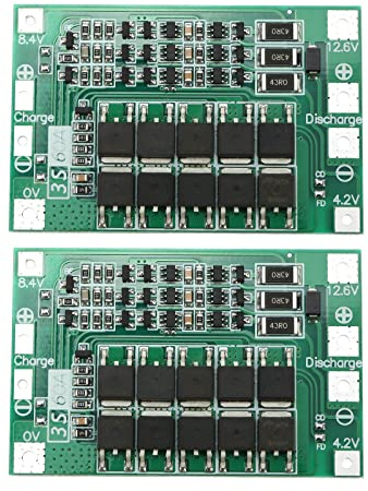 EMSea 2 STÜCKE Lithium-Batterie-Schutzplatine 3S 60 A 12,6 V Multi-Schutz-Lithium-Batterie 18650 Ladeschutzplatine BMS-Leiterplattenplatine mit Ausgleichsladung