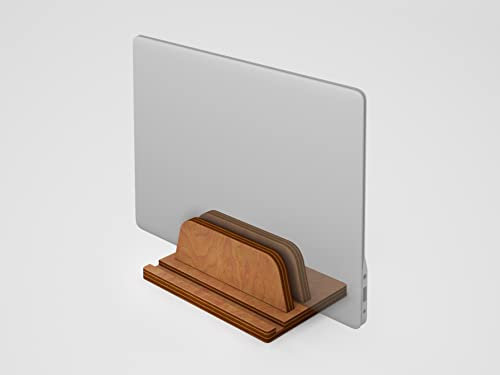 Support Vertical pour Ordinateur Portable - Fabriqué en UE (Marron)