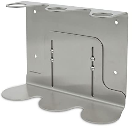 Kuishi Support de Distributeur de Savon Triple Mural en Argent satiné, Porte-Bouteille de Savon 250-500 ML, Distributeur de Savon Mural monté, résistant à la Corrosion, Bouteilles Non incluses