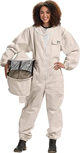 Bees & Co U73 Imkeranzug aus natürlicher Baumwolle mit Rundschleier, 4XL