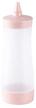 Kichvoe Condiment Squeeze Bottle For Sauces Oil Icing Liquids Bbq Dressing Paint Dispenser Pink