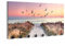 DEQORI Wandgarderobe Glas & Metall | Motiv Strandaufgang zur Ostsee | 60x30 cm | Design Haken-Leiste modern | Garderoben-Paneel für Flur, Wohnzimmer & Schlafzimmer | magnetisch & beschreibbar